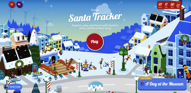 google santa tracker website