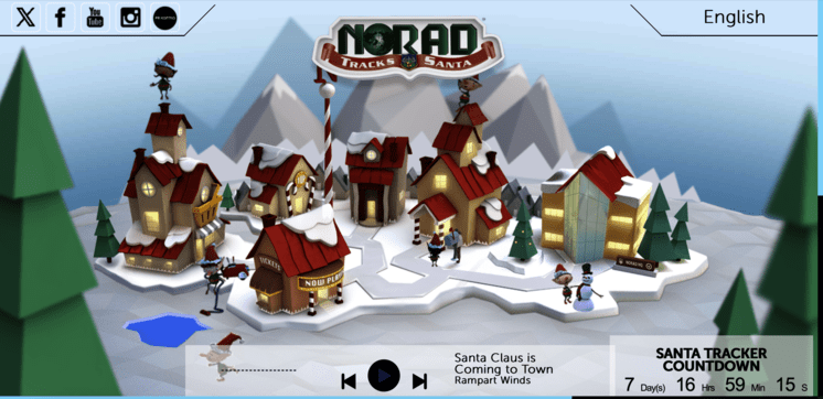 norad santa tracker website